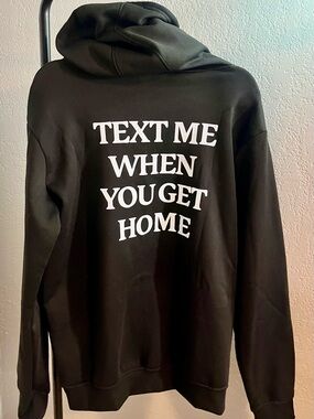 LONELY GHOST NWT Black Hoodie with White Ghost Graphic